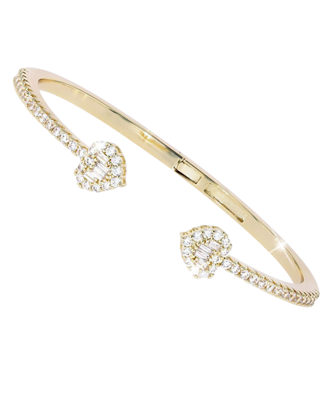 Double Heart Gold Bracelet