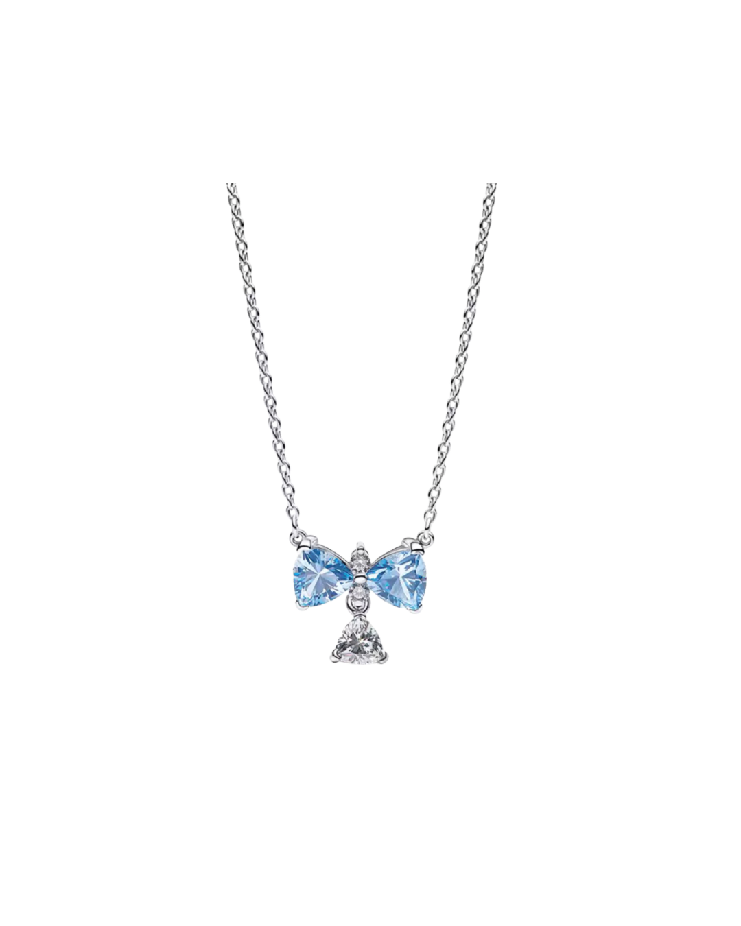 Blue Bow Necklace