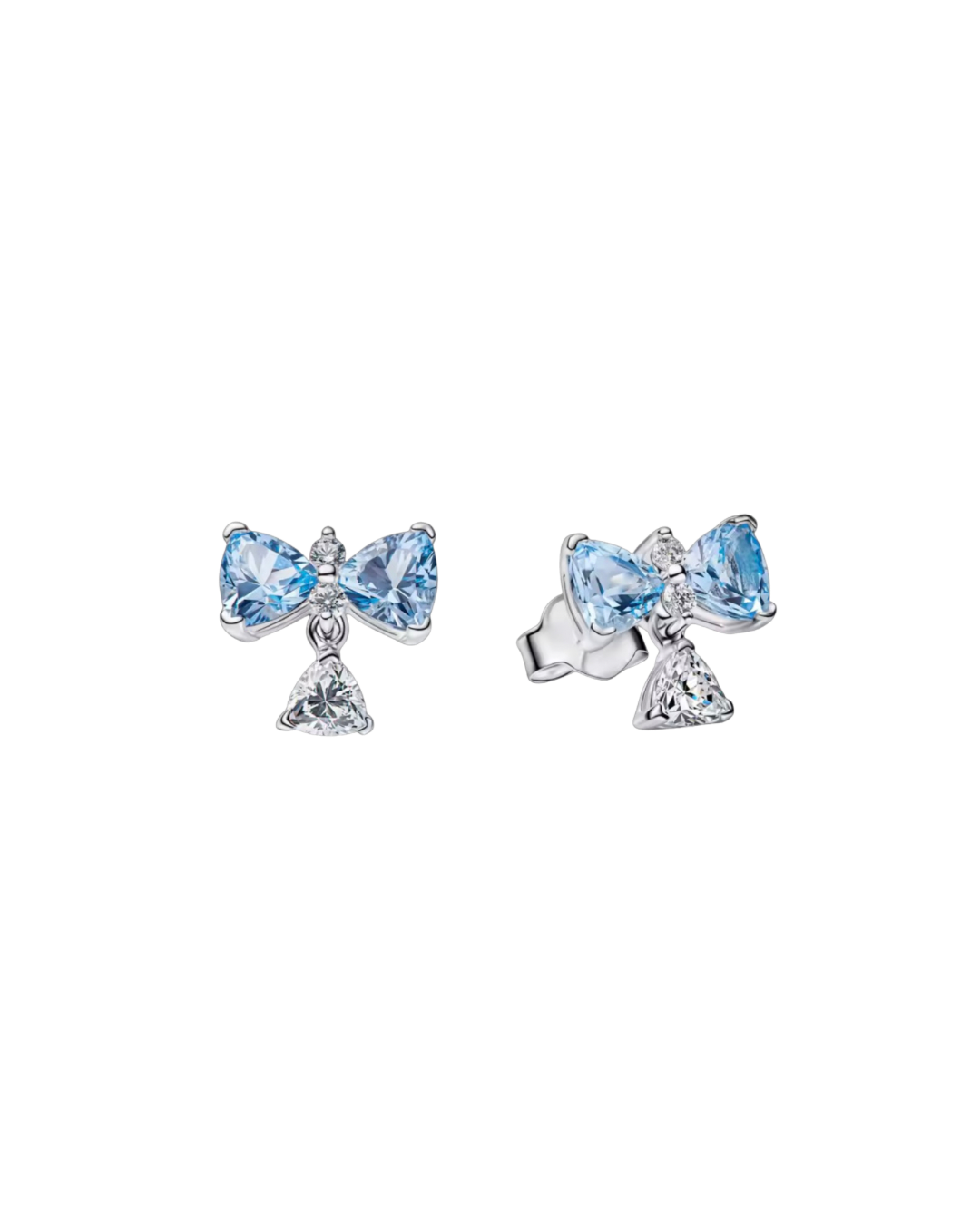 Blue Bow Earrings