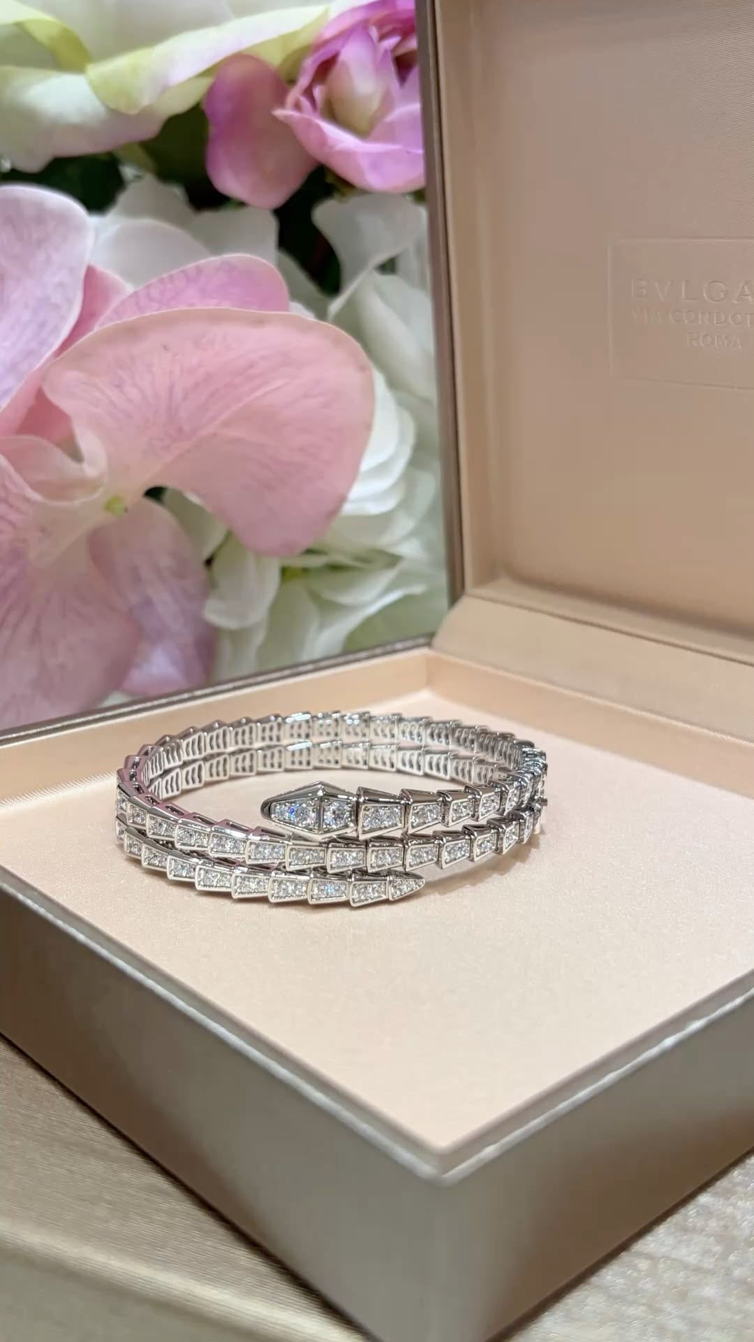 Silver Serpent Bracelet -Double-