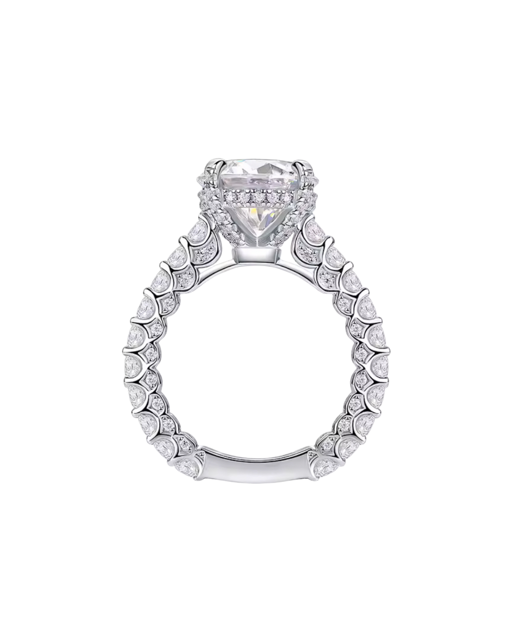 Platinum Classic Round Cut 5CT Ring