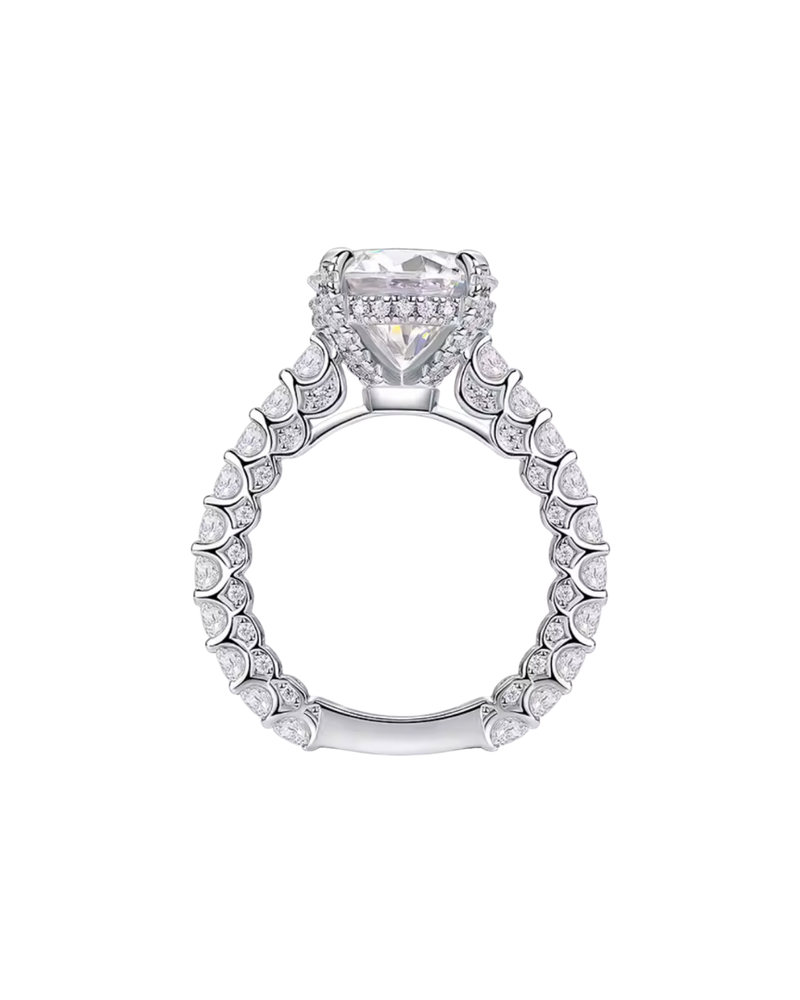 Platinum Classic Round Cut 5CT Ring