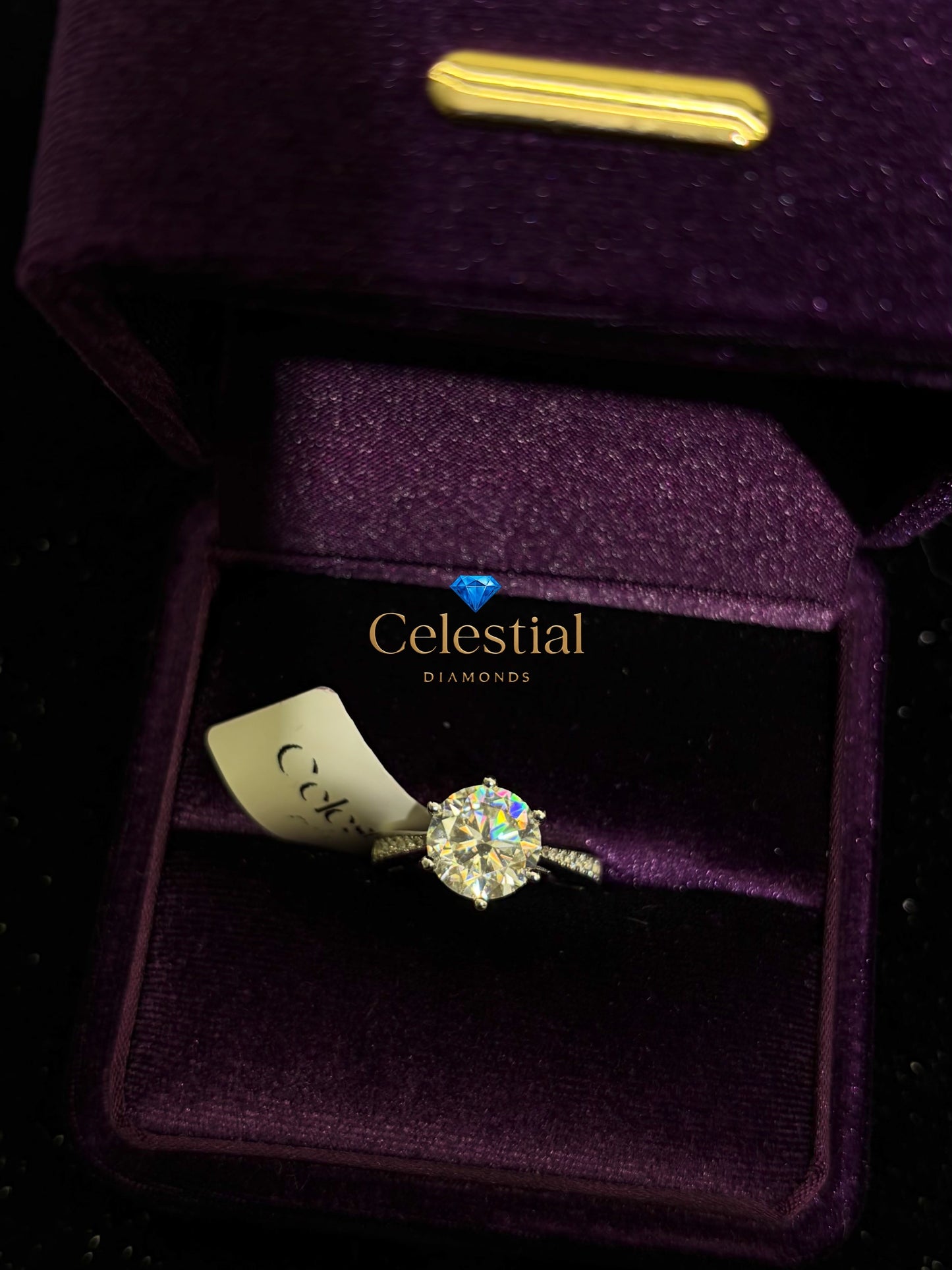 Moissanite 3CT Brilliant Cut Ring