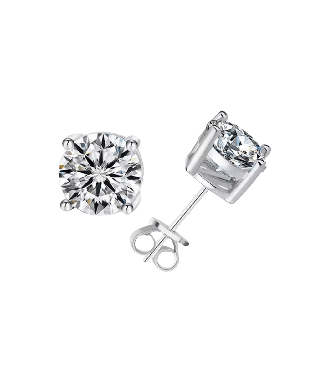 Moissanite Brilliant Cut Earrings