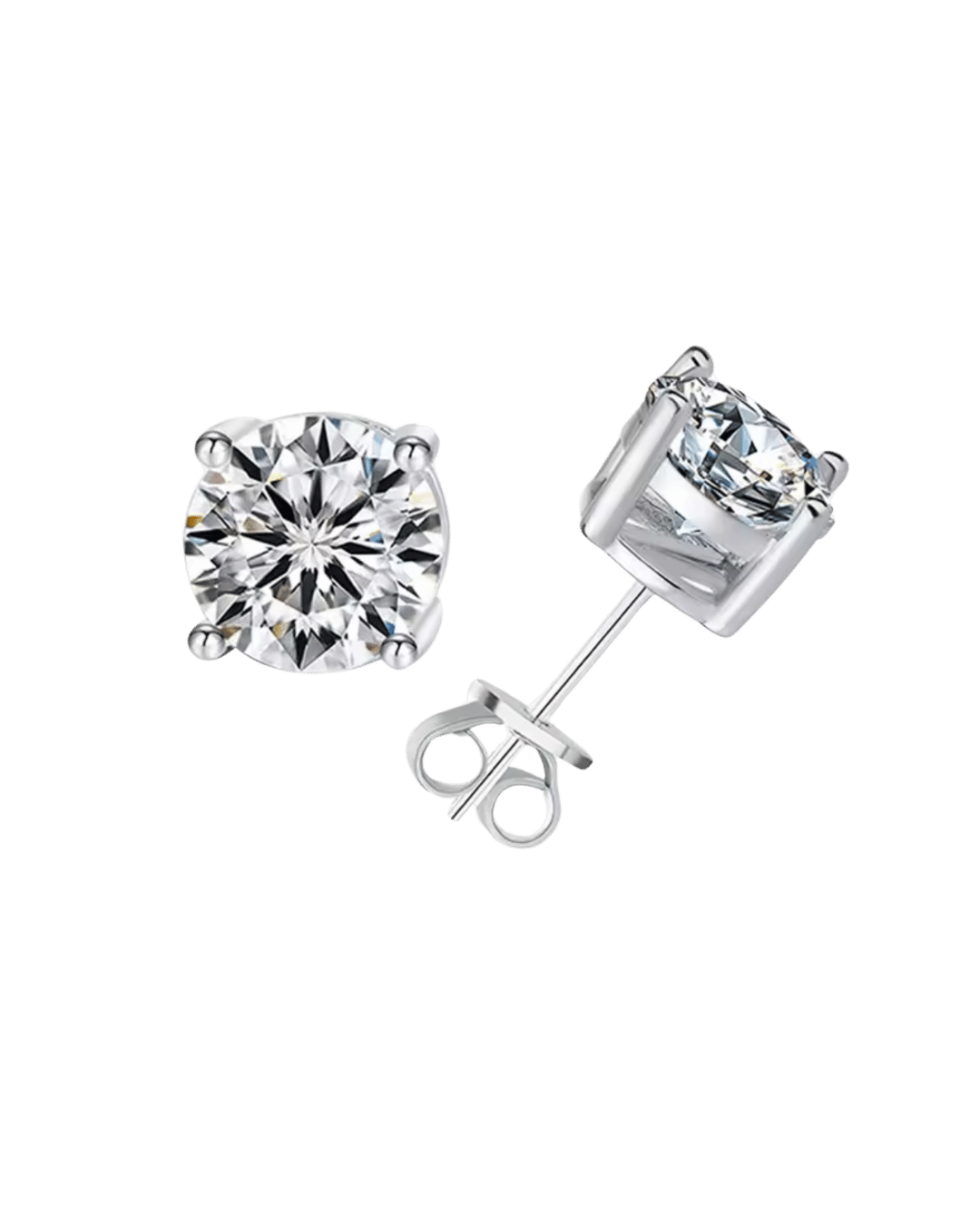 עגילי יהלום עגולים