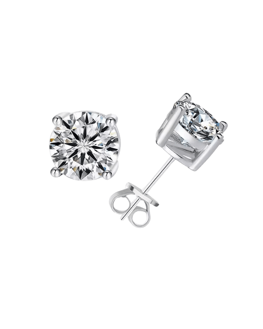 Rounded Diamond Earrings