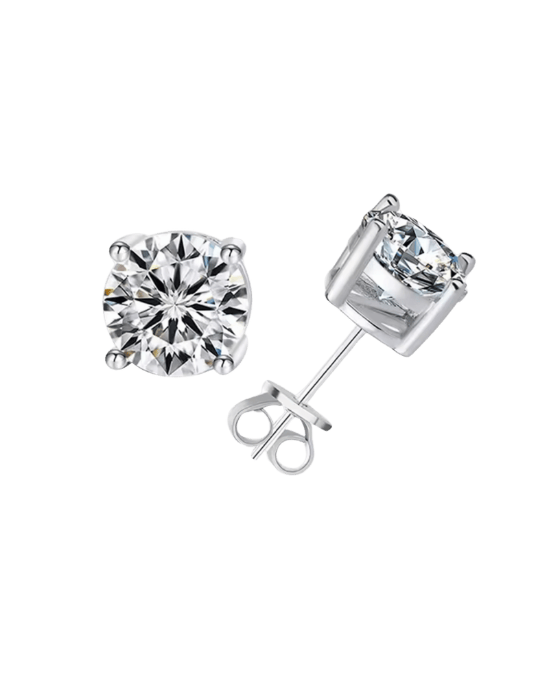 Moissanite Brilliant Cut Earrings