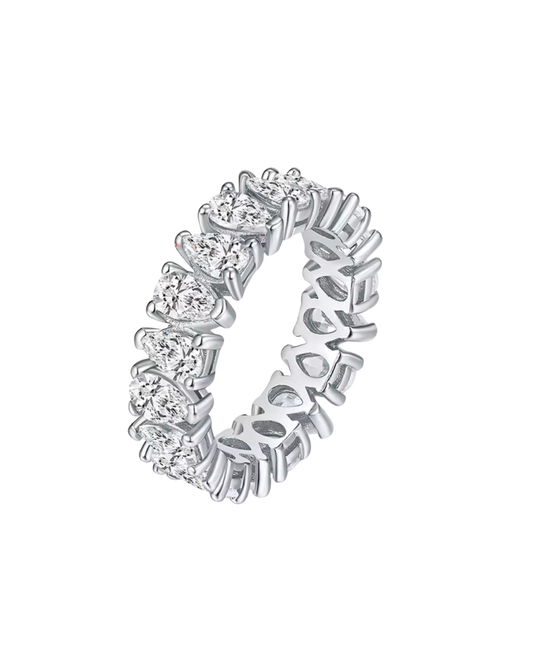 Diamond Eternity Pears Ring