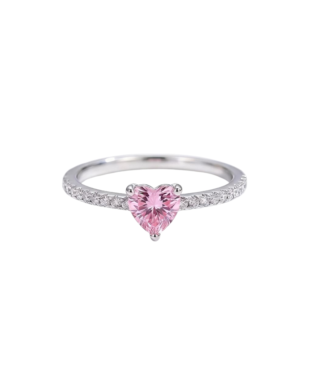 S925 Pink Heart Ring