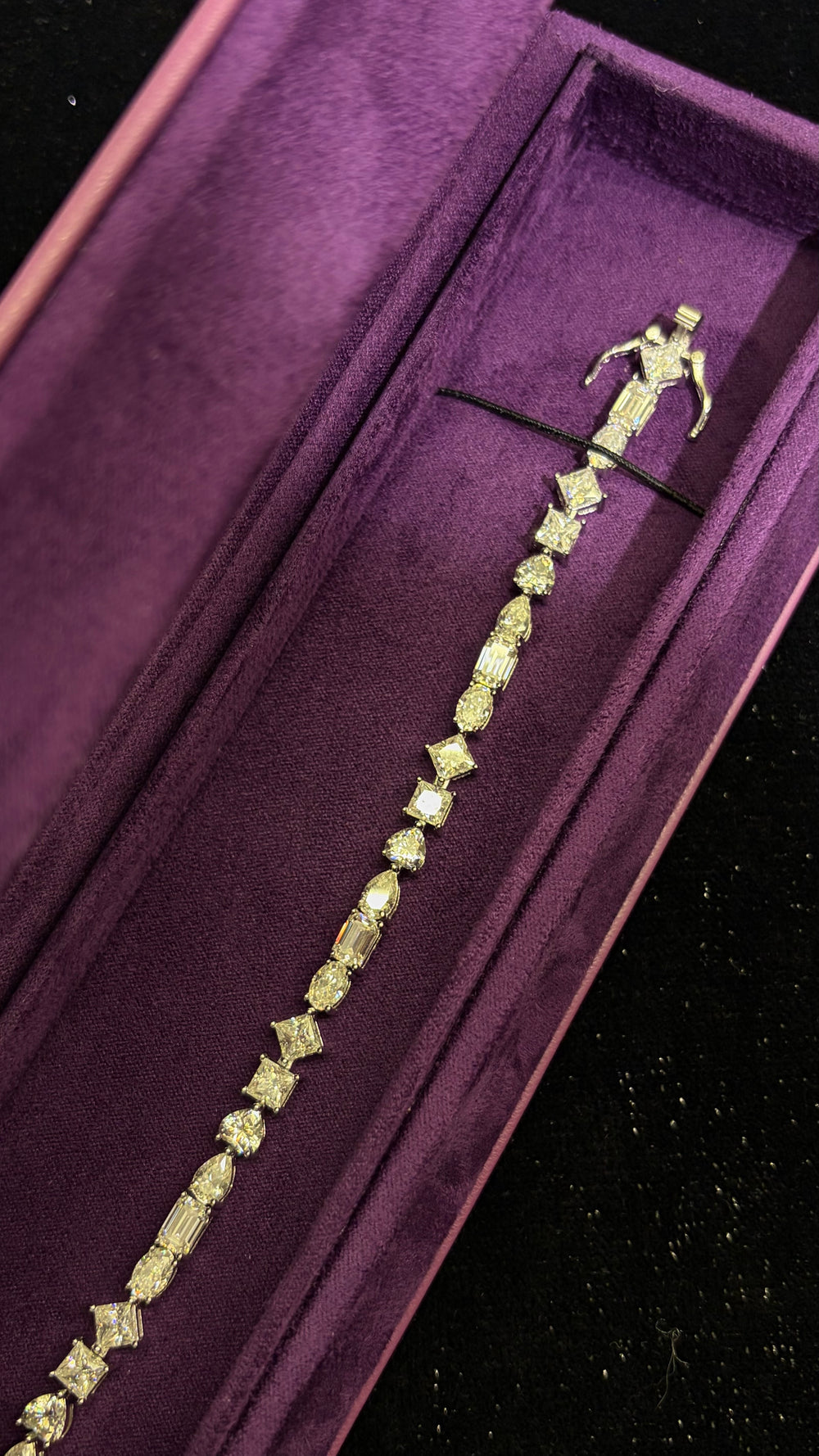 Moissanite Mixed Cuts Princess Bracelet