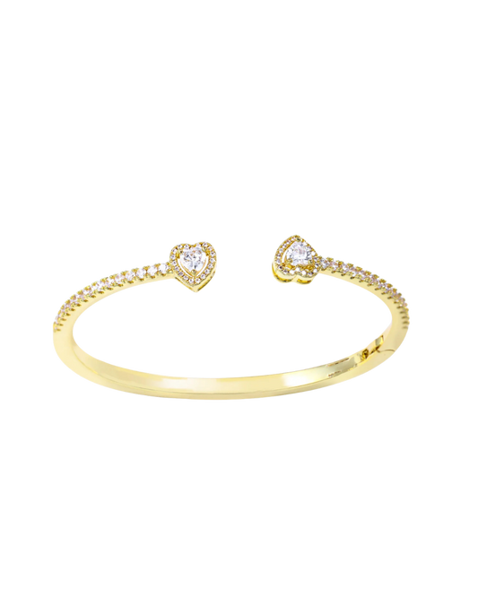 Double Heart Gold Bracelet