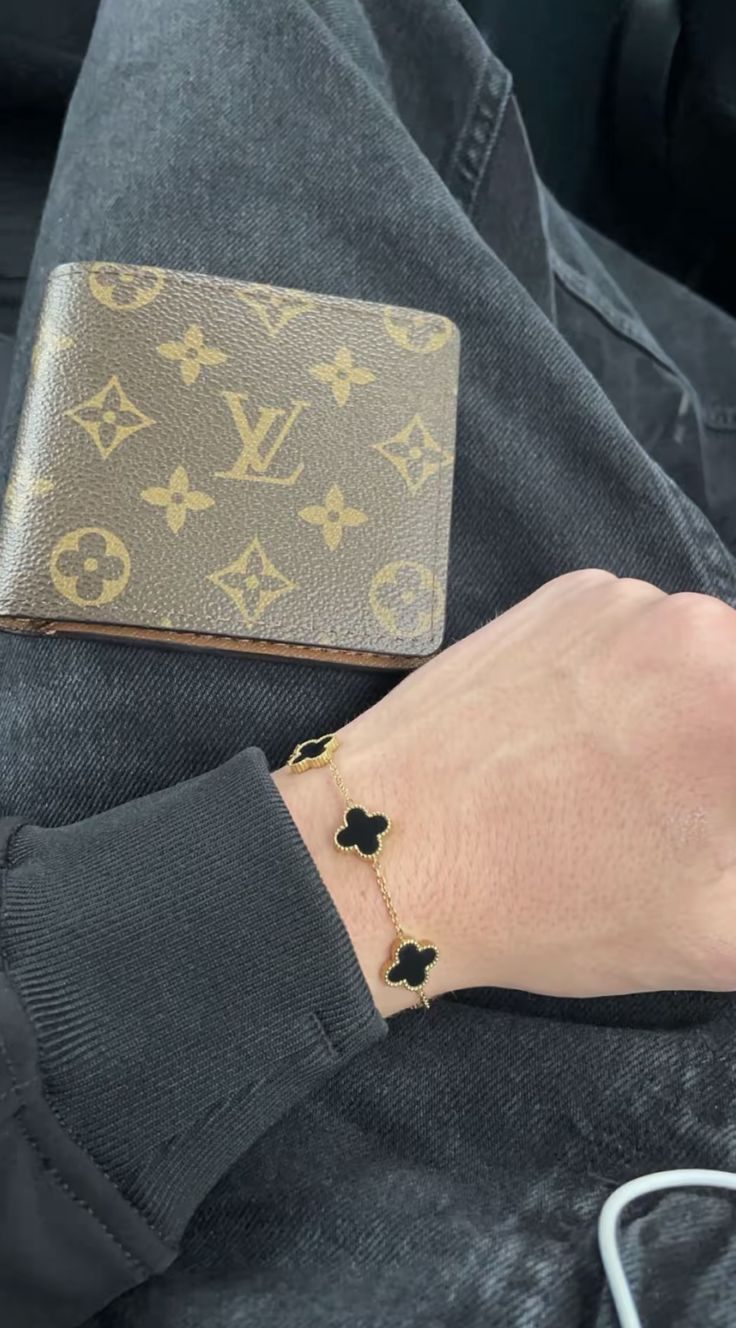 Clover Bracelet Black Stone