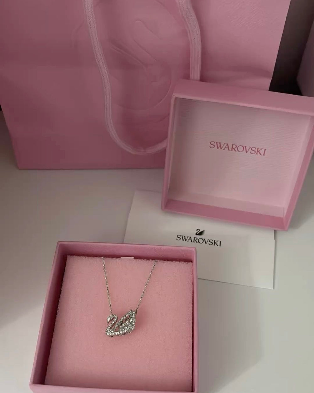 Swan Silver Necklace