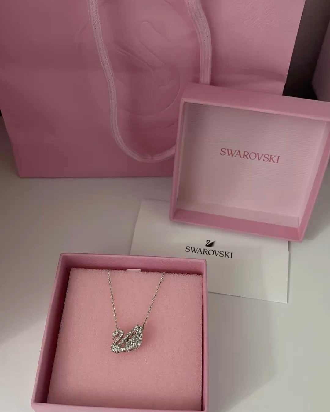 Silver Swans Necklace