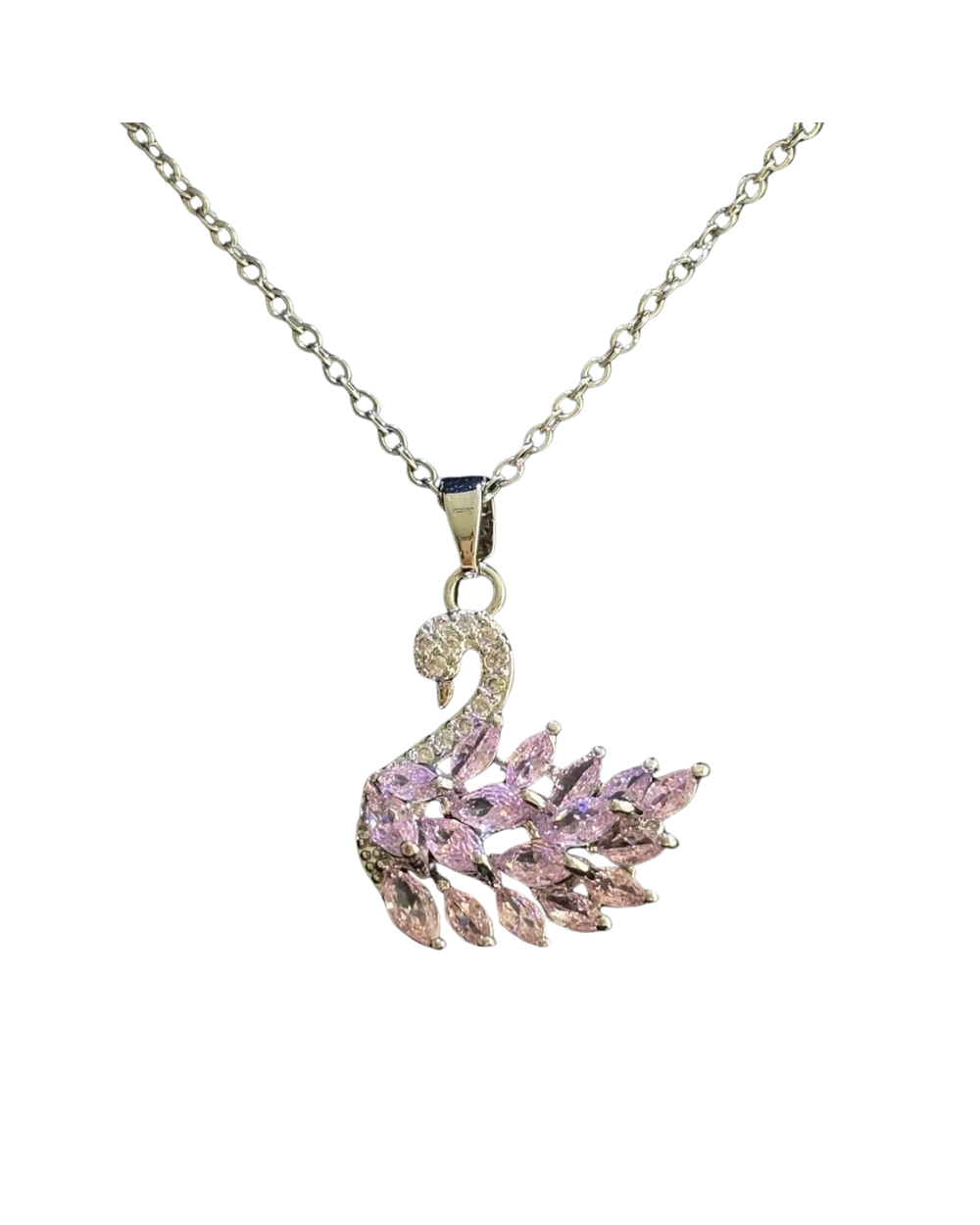 Pink Lake Swan Pendant