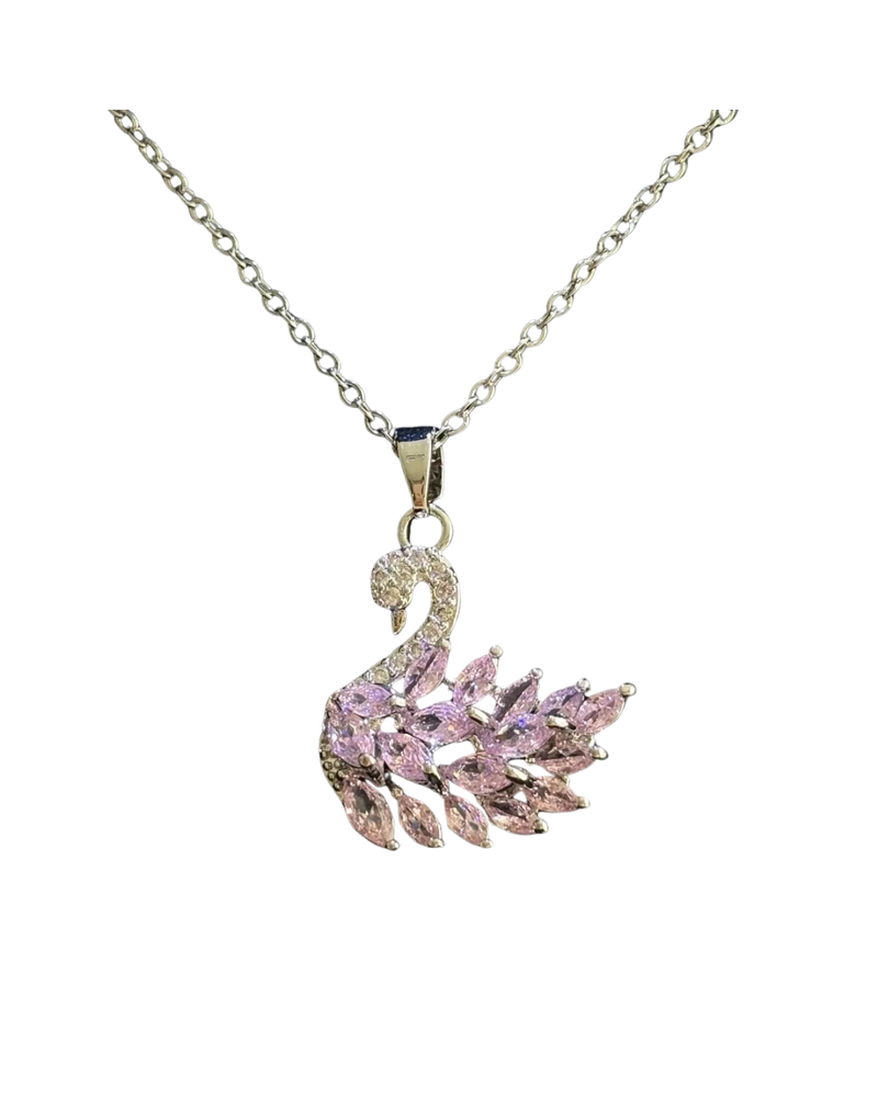 Pink Lake Swan Pendant