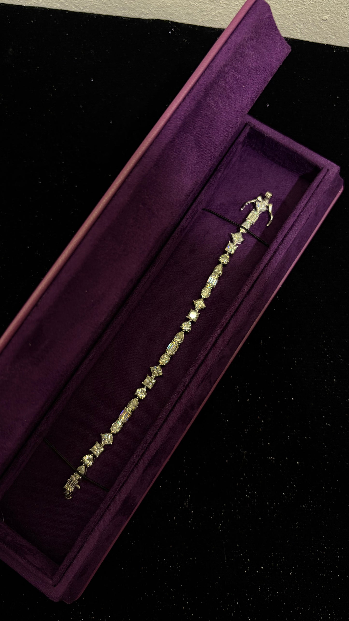 Moissanite Mixed Cuts Princess Bracelet