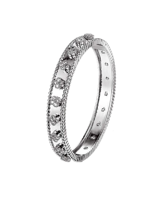 Clover Silver Bangle