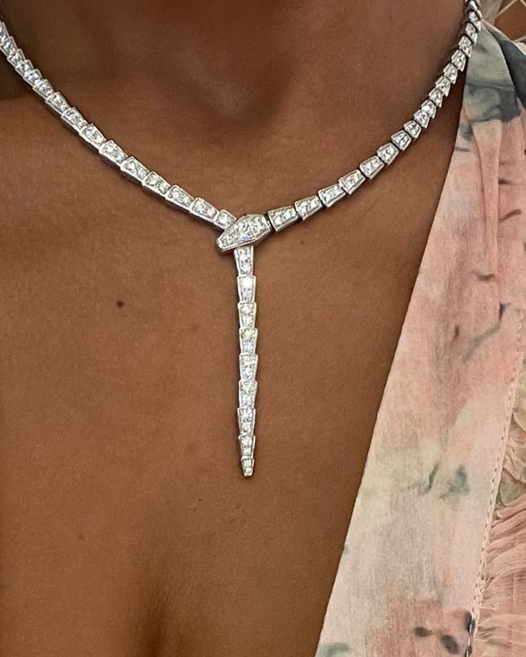 Serpenti Silver Snake Necklace