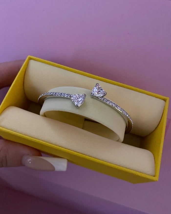 Esmera Double Heart Bangle