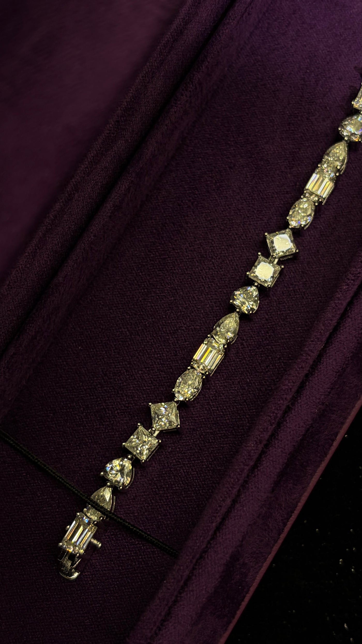 Moissanite Mixed Cuts Princess Bracelet