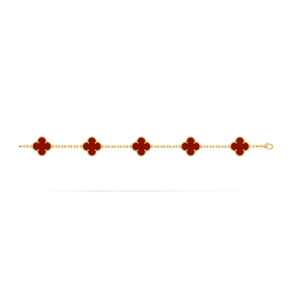 Clover Bracelet Red "Bordeaux"