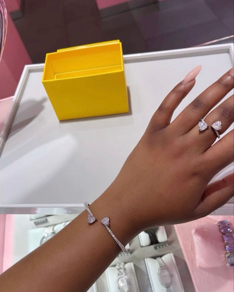 Esmera Double Heart Bangle