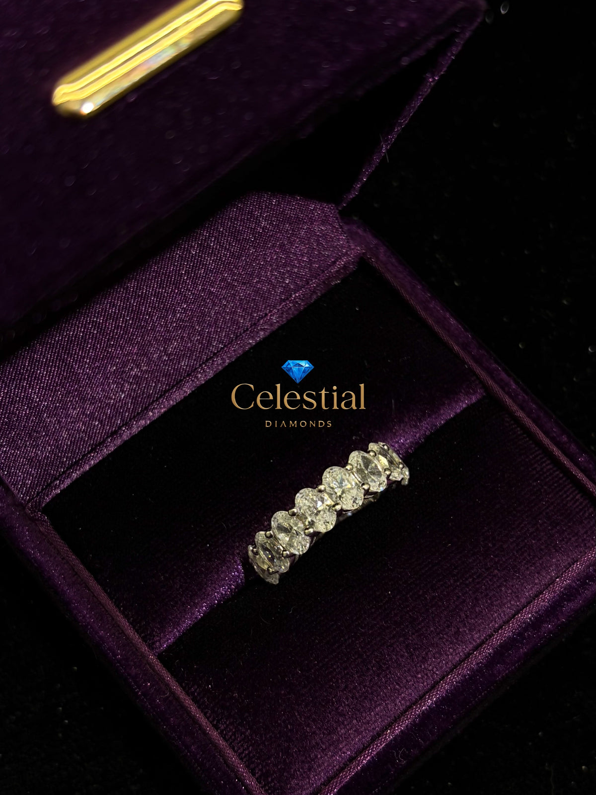 CZ Eternity 0.5CT Oval Stones Ring