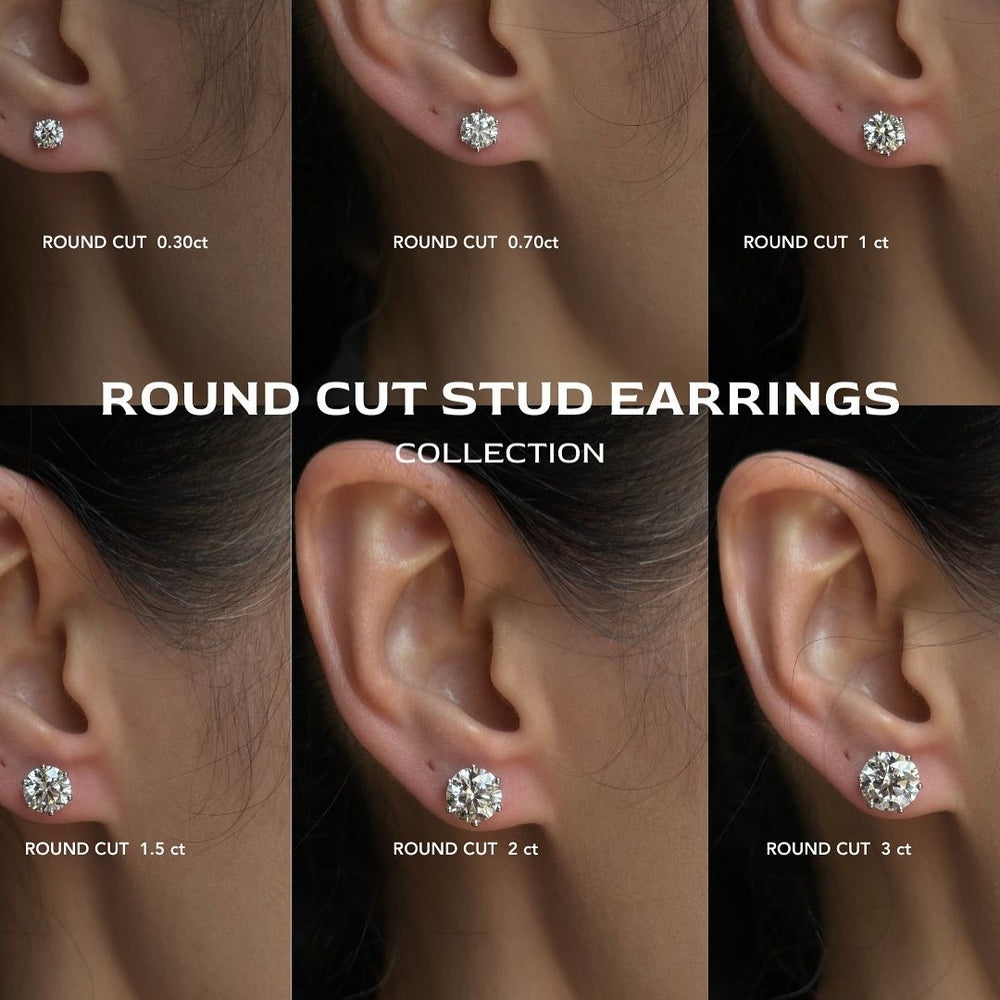 Moissanite Brilliant Cut Earrings