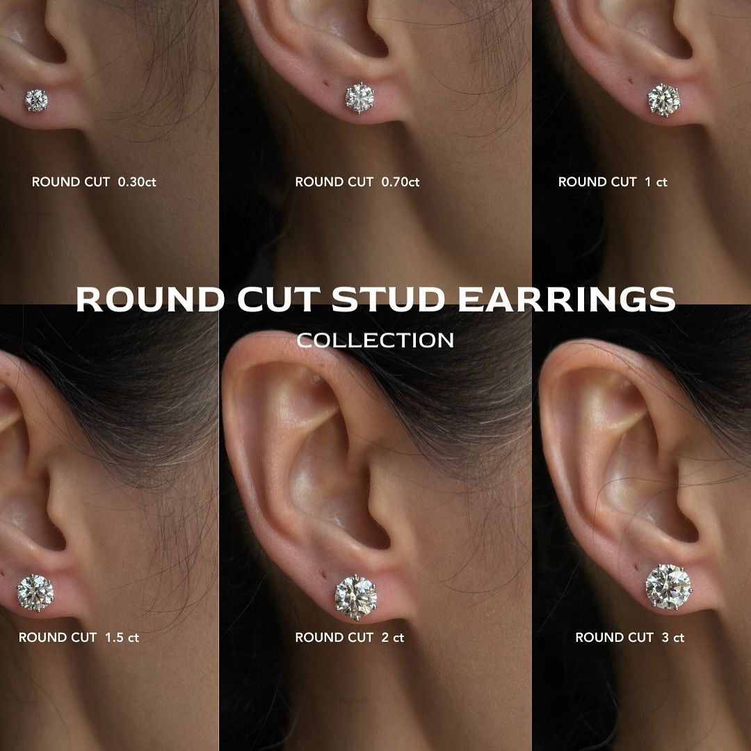 Moissanite Brilliant Cut Earrings