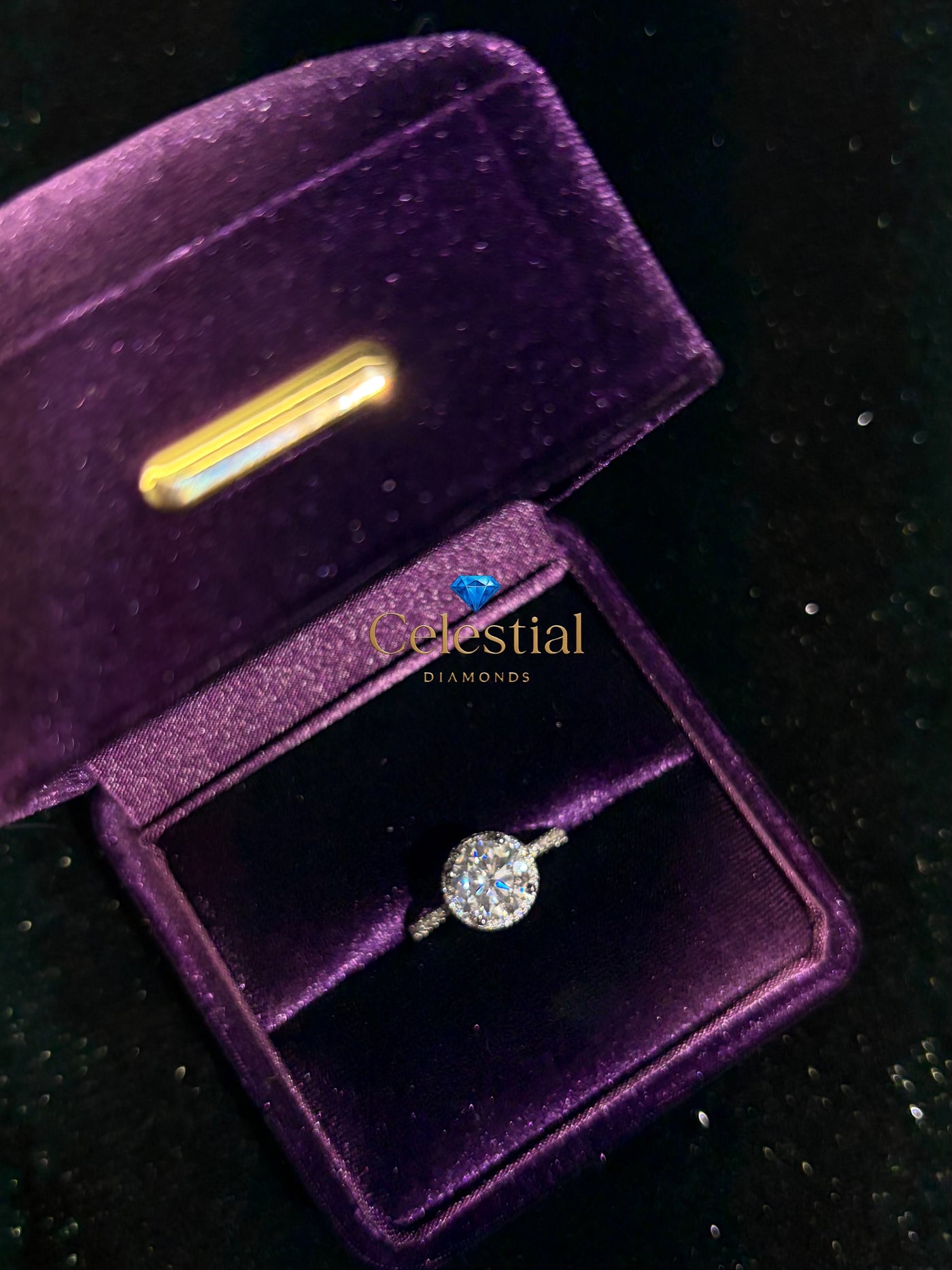 Moissanite 2CT Brilliant Cut Ring