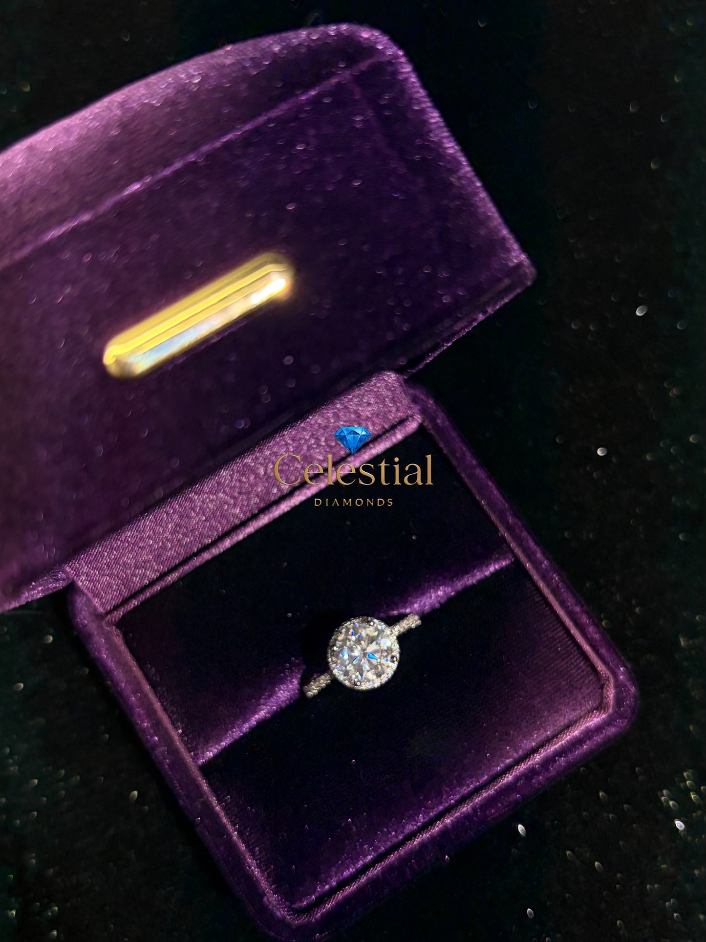 Moissanite 2CT Brilliant Cut Ring