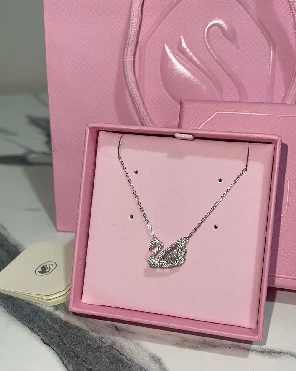 Swan Silver Necklace