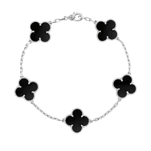 Clover Bracelet Black Stone