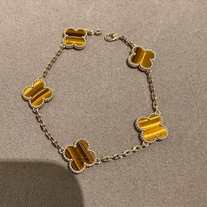 Clover Grey X leopard Print Bracelet