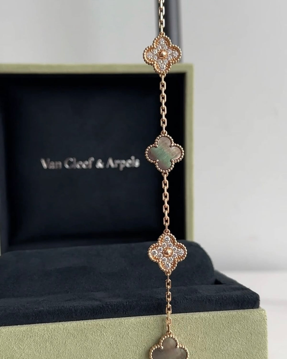 Clover Grey X leopard Print Bracelet