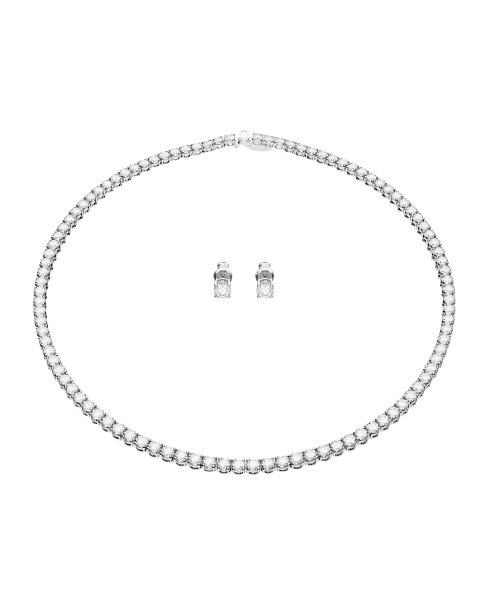 Tennis Neckalce & Earrings Set