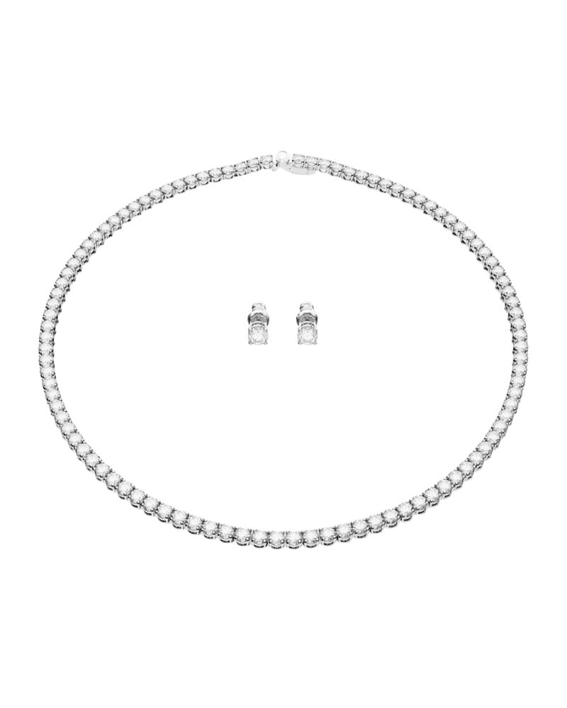 Tennis Neckalce & Earrings Set