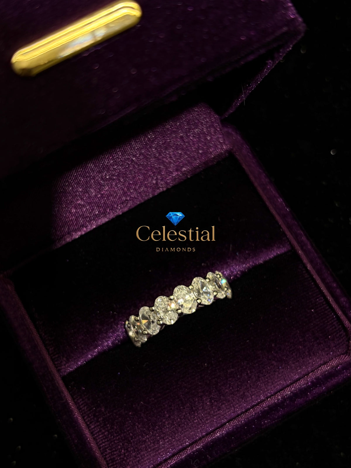 CZ Eternity 0.5CT Oval Stones Ring