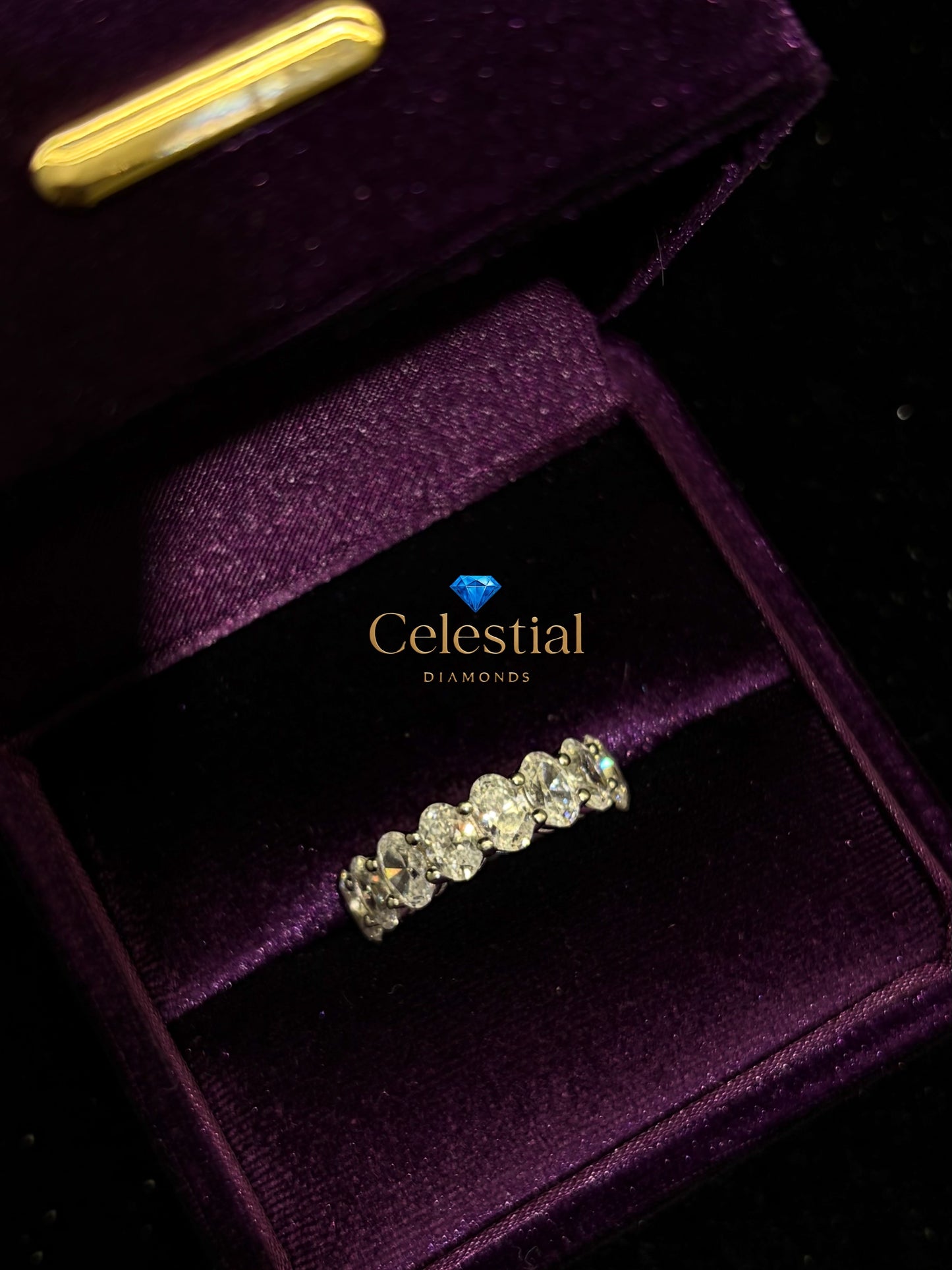 CZ Eternity 0.5CT Oval Stones Ring
