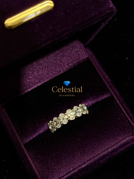 CZ Eternity 0.5CT Oval Stones Ring