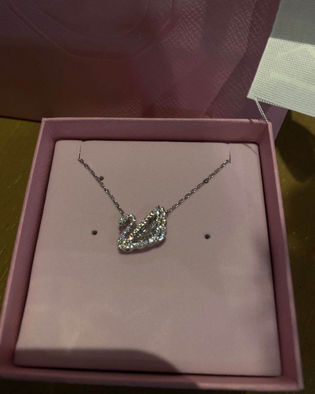 Silver Swans Necklace