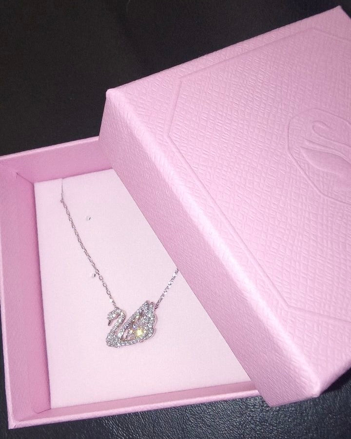 Silver Swans Necklace