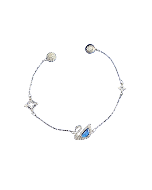 Swan Bracelet Silver x Blue