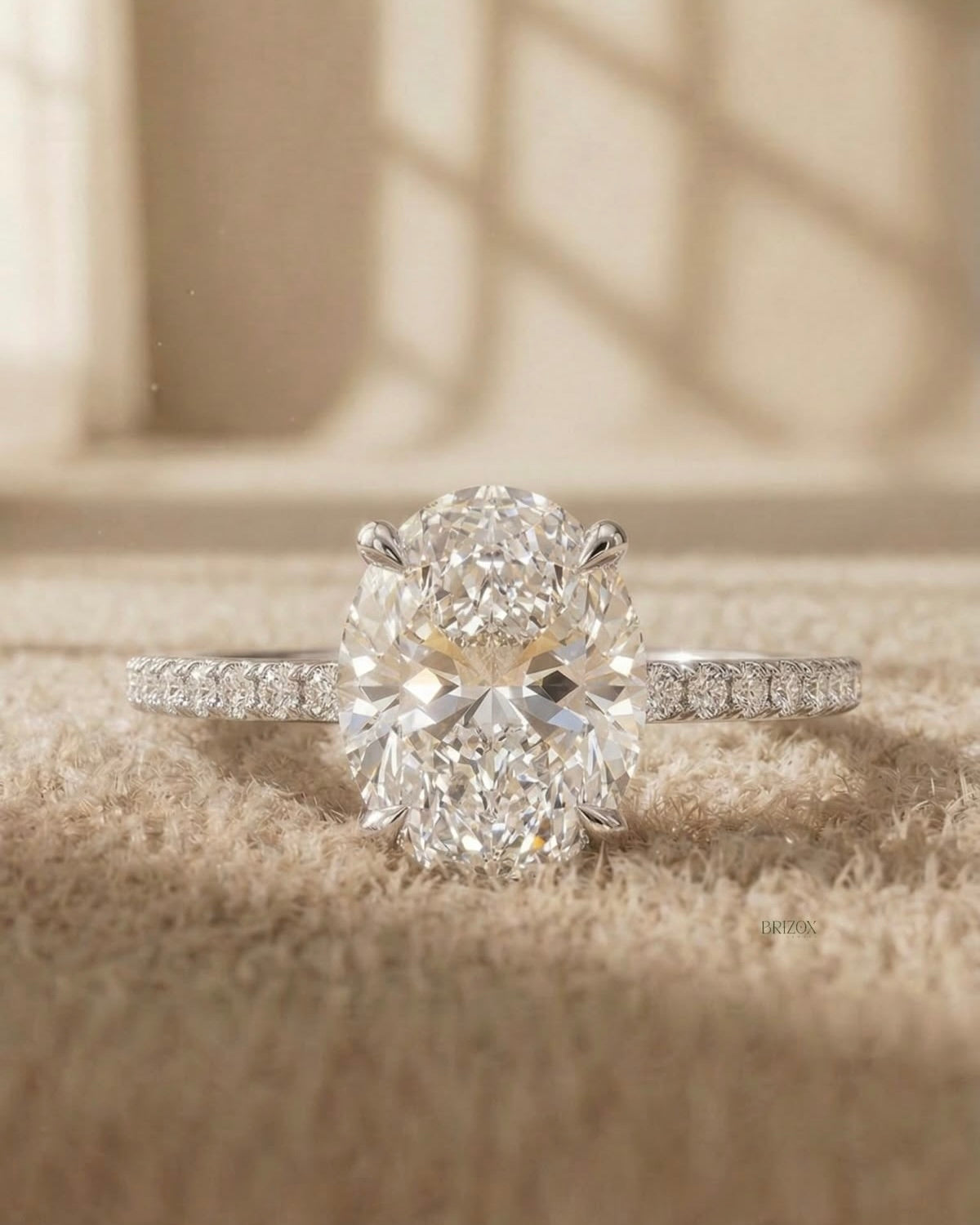 Moissanite Classic Oval Ring