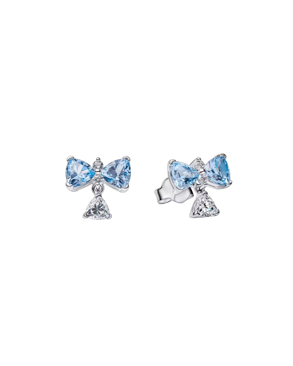 Blue Bow Earrings