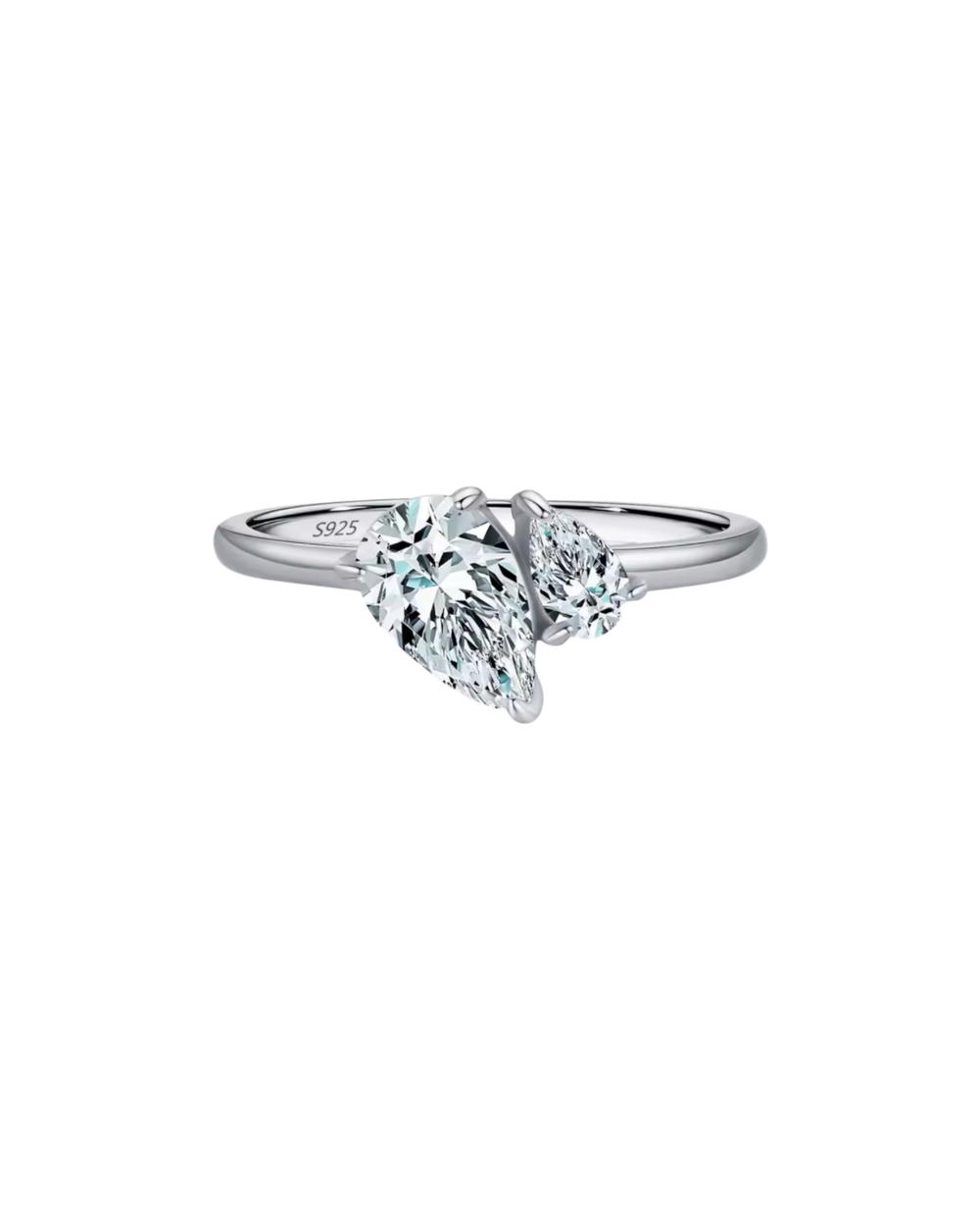 S925 Double Peara Ring