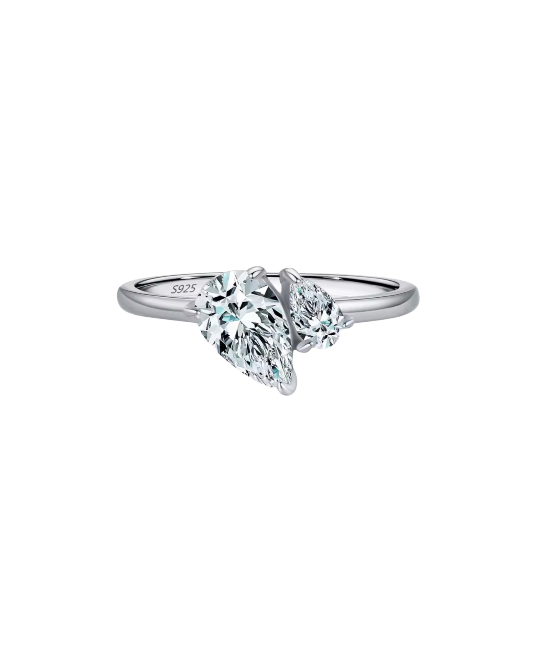 S925 Double Peara Ring
