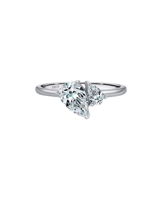 S925 Double Peara Ring