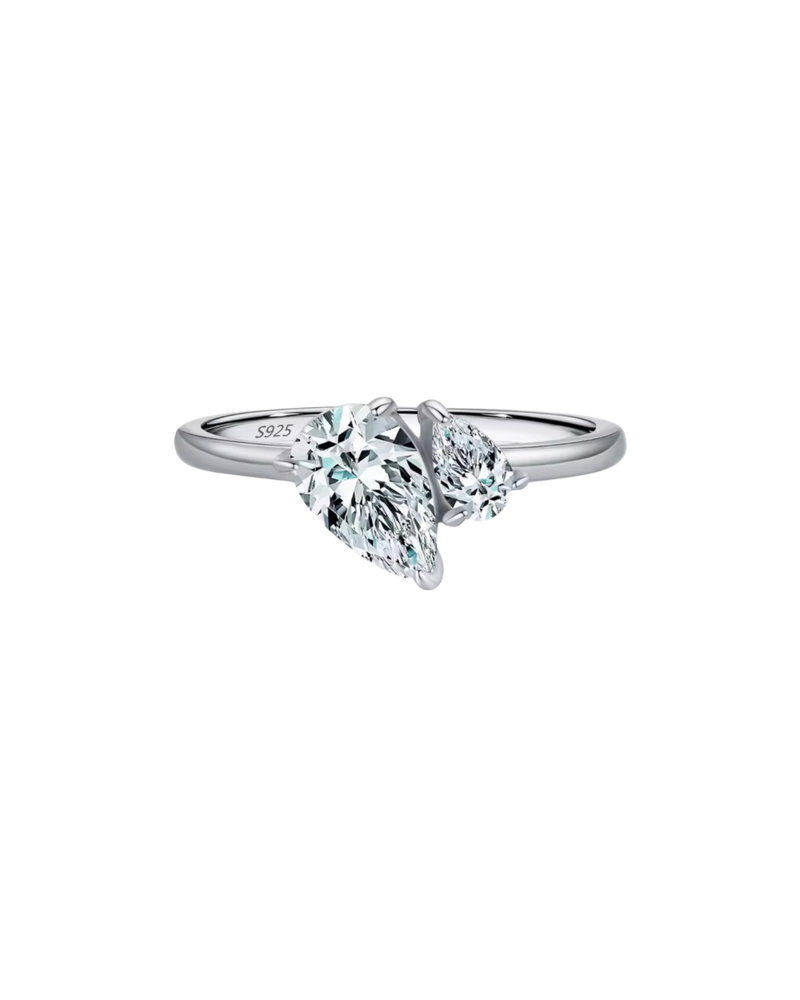 S925 Double Peara Ring